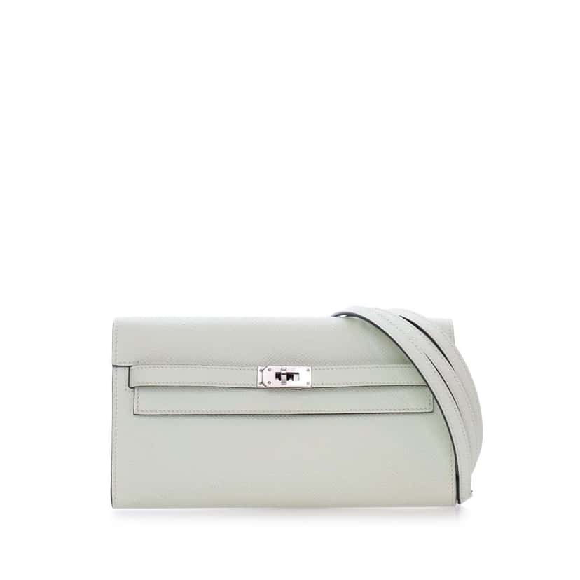 Hermès Epsom Kelly To Go Wallet Green Leather Very good condition - Front View