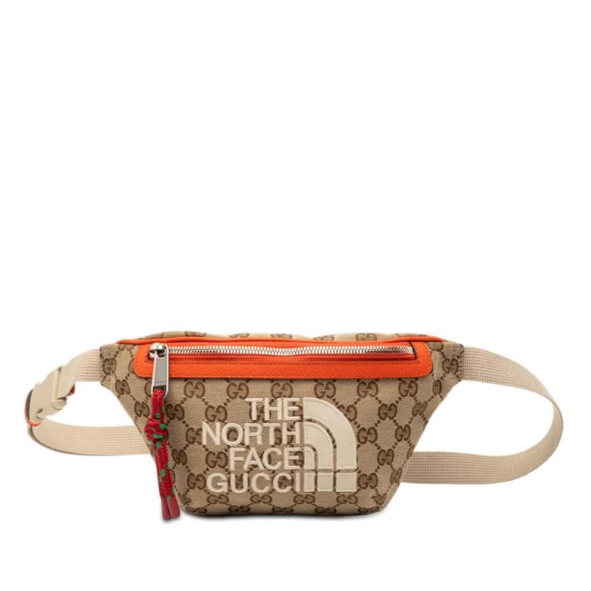 Gucci The North Face GG Canvas Belt Bag Beige Very good condition - Front View