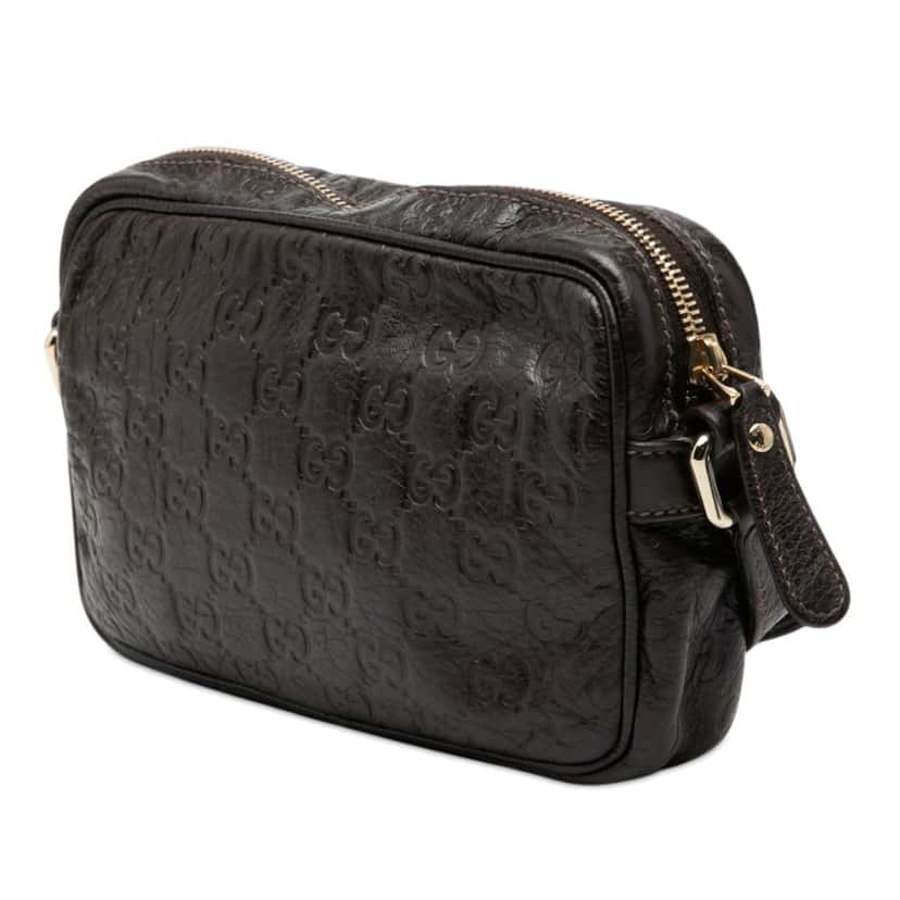 Gucci Guccissima Crossbody Brown Leather Very good condition - Back View