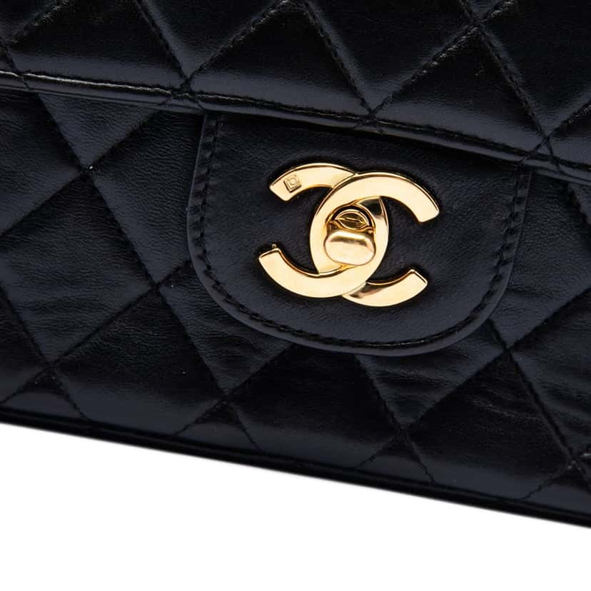 Chanel Medium Lambskin Kelly Parent Top Handle Bag Black Leather Very good condition - Box View