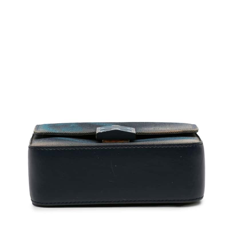 Givenchy Chito Small 4G Graffiti Effect Canvas and Leather Satchel Blue Very good condition - Inside View