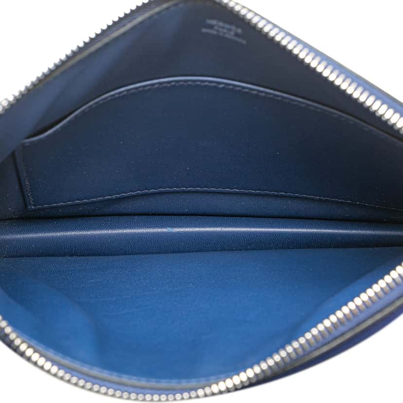 Hermès Tadelakt Kelly Cadena Handbag Blue Leather Very good condition - Model View