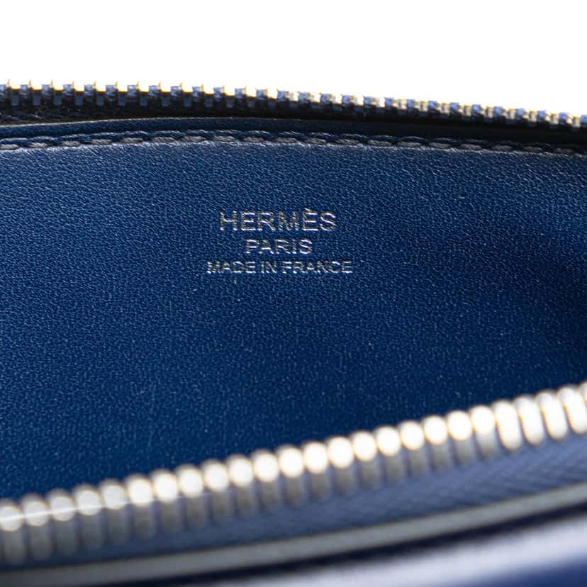 Hermès Tadelakt Kelly Cadena Handbag Blue Leather Very good condition - Box View
