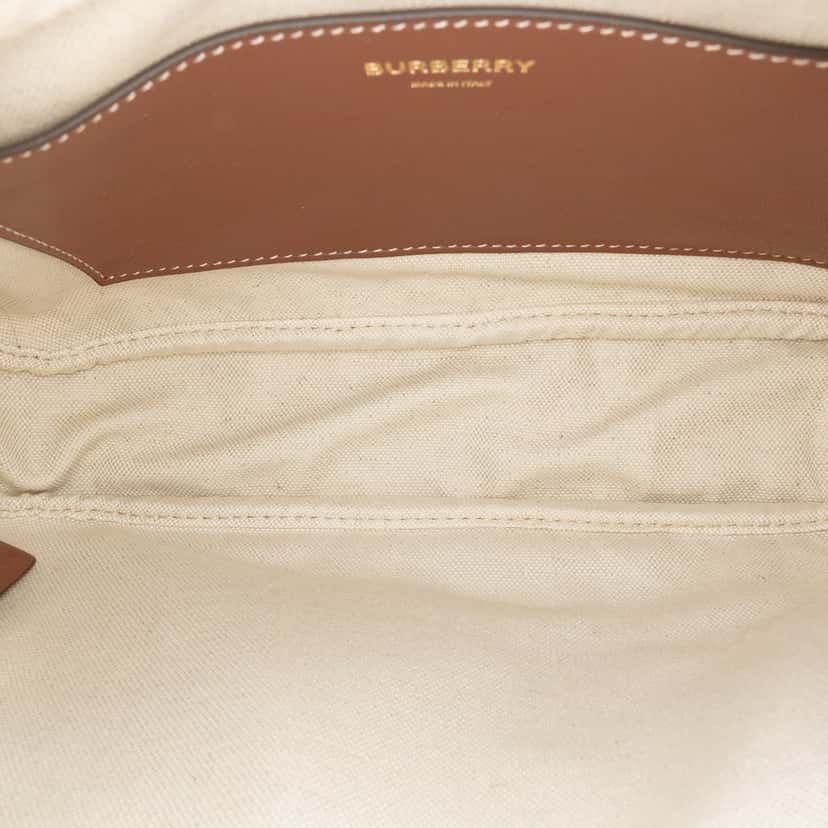 Burberry Small Knitted Check Lola Camera Bag Brown Very good condition - Model View