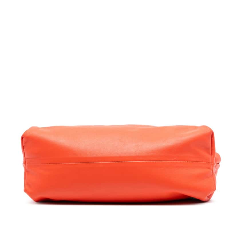 Bottega Veneta Lambskin Chain Pouch Orange Leather Very good condition - Inside View