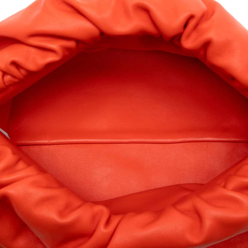 Bottega Veneta Lambskin Chain Pouch Orange Leather Very good condition - Model View