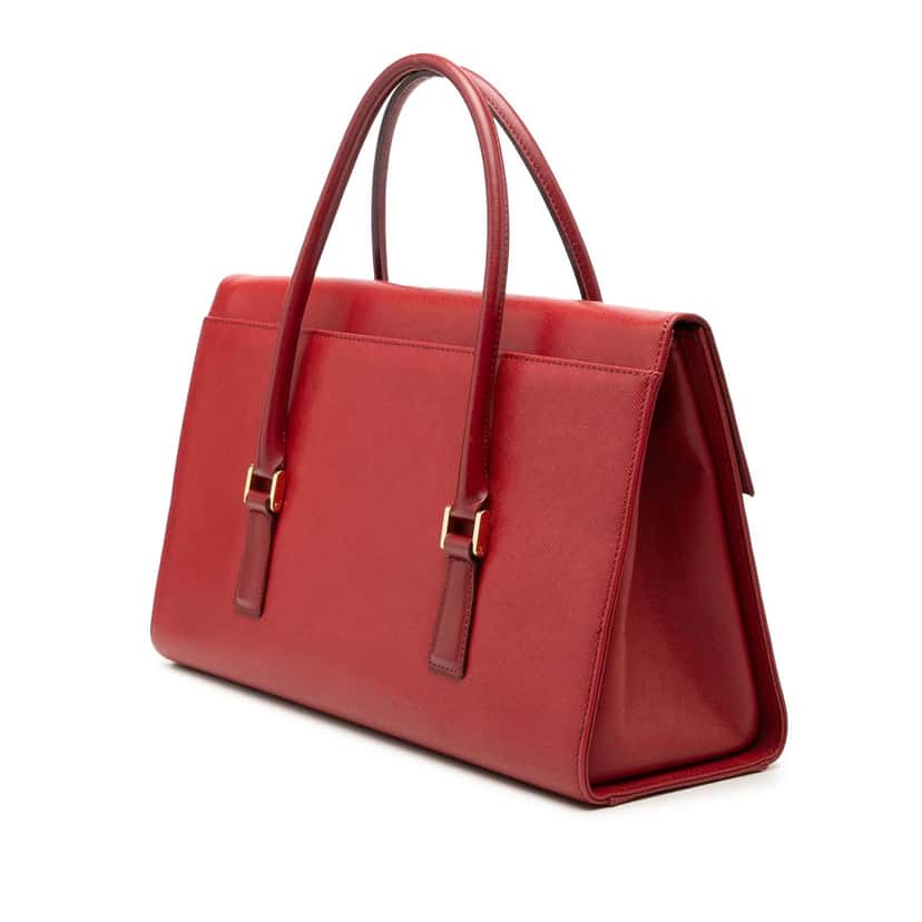 Burberry Leather Handbag Red Leather Very good condition - Back View