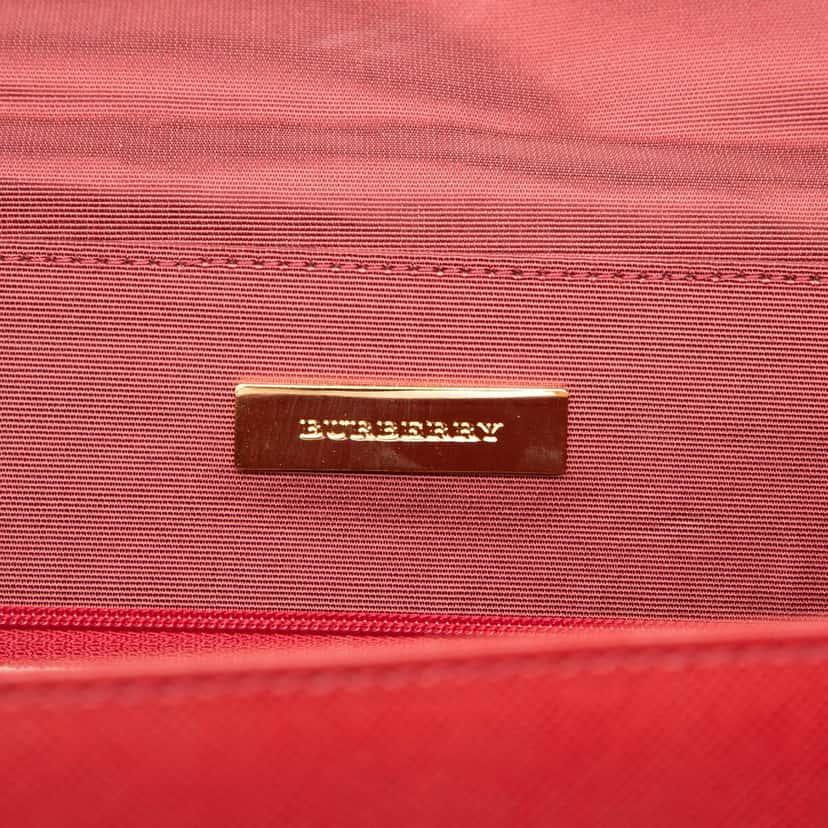 Burberry Leather Handbag Red Leather Very good condition - Box View
