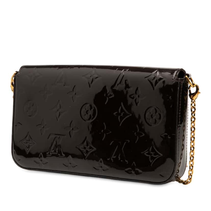 Louis Vuitton Monogram Vernis Pochette Felicie Purple Leather Very good condition - Back View