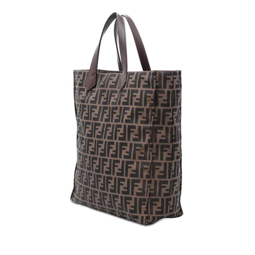 Fendi Zucca Canvas Vertical Shopping Tote Brown Very good condition - Back View