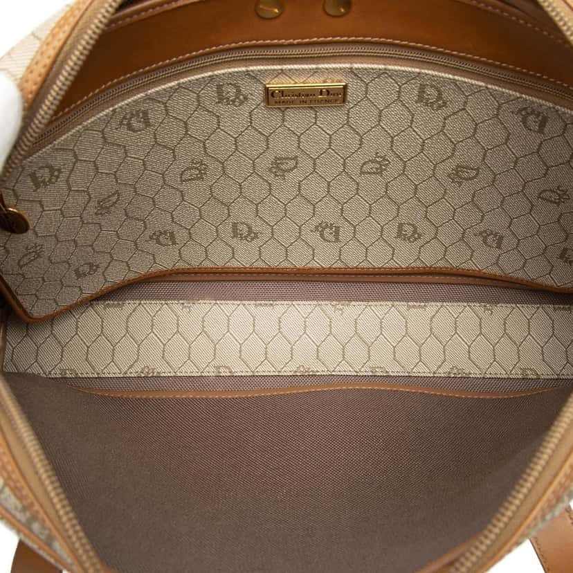 Dior Honeycomb Coated Canvas Shoulder Bag Beige Very good condition - Model View