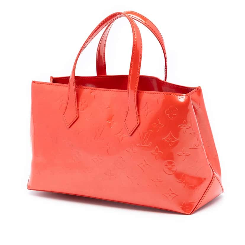 Louis Vuitton Monogram Vernis Wilshire PM Orange Leather Very good condition - Back View