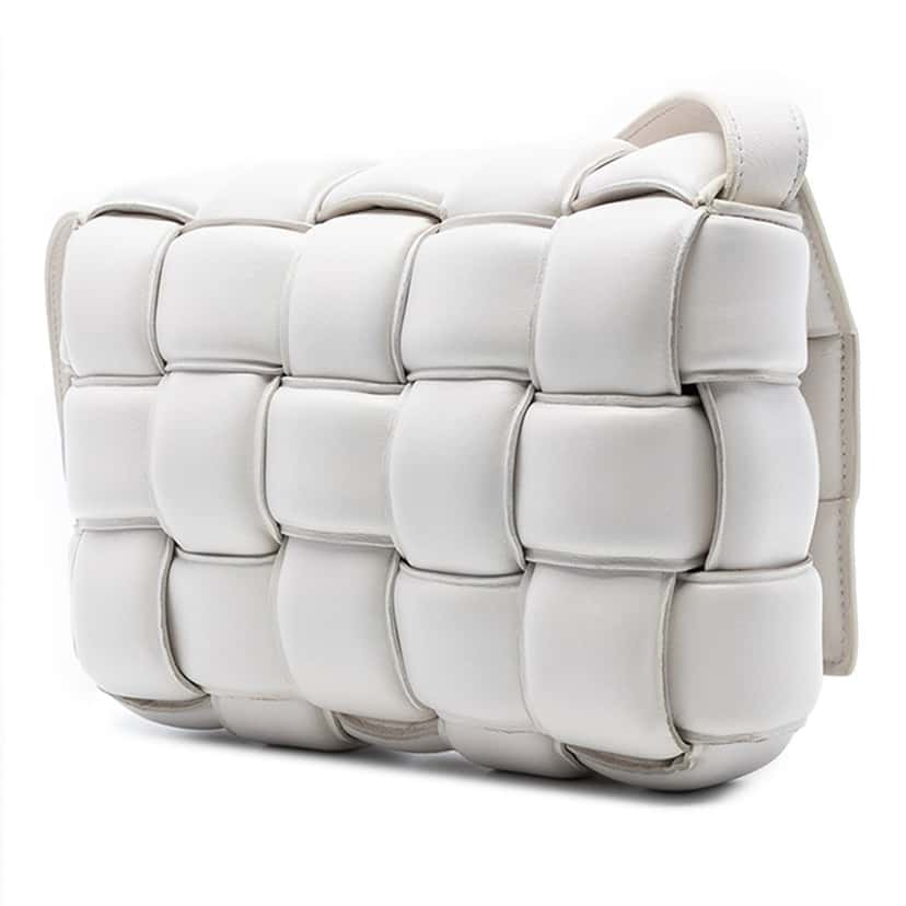 Bottega Veneta Nappa Intrecciato Padded Cassette Crossbody White Leather Very good condition - Back View