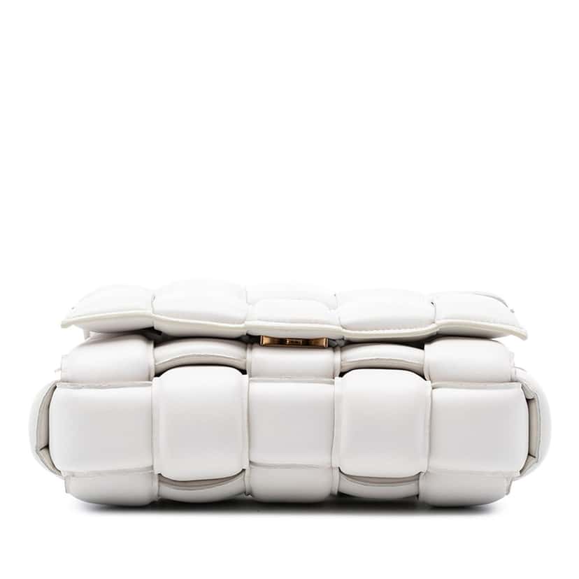 Bottega Veneta Nappa Intrecciato Padded Cassette Crossbody White Leather Very good condition - Inside View
