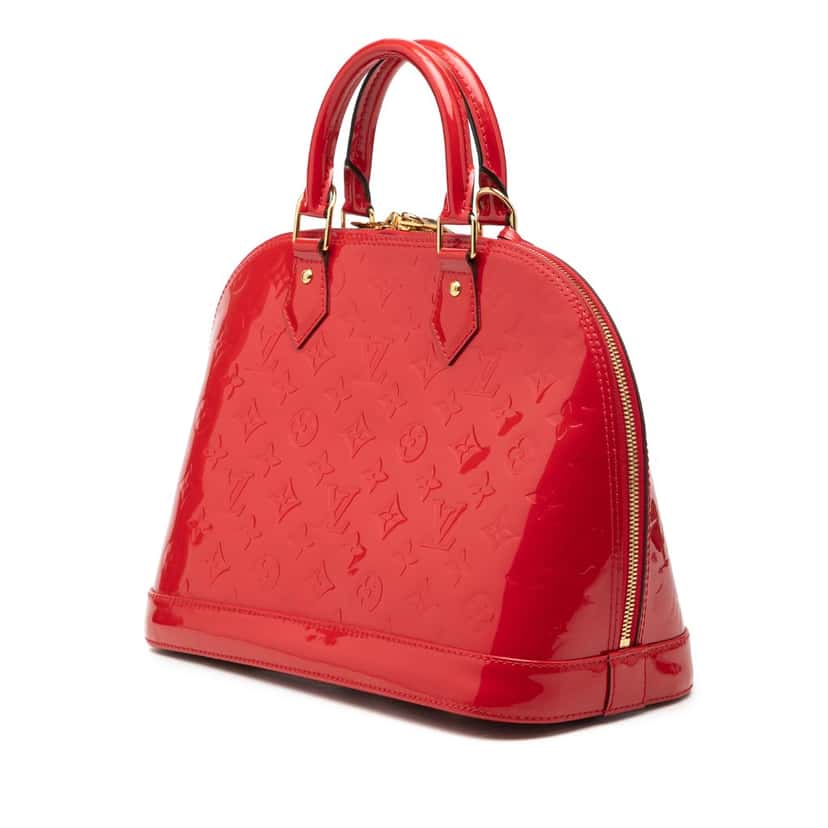 Louis Vuitton Monogram Vernis Alma PM Red Leather Very good condition - Back View
