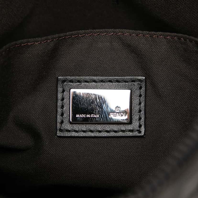 Fendi Zucchino Canvas Crossbody Black Very good condition - Box View