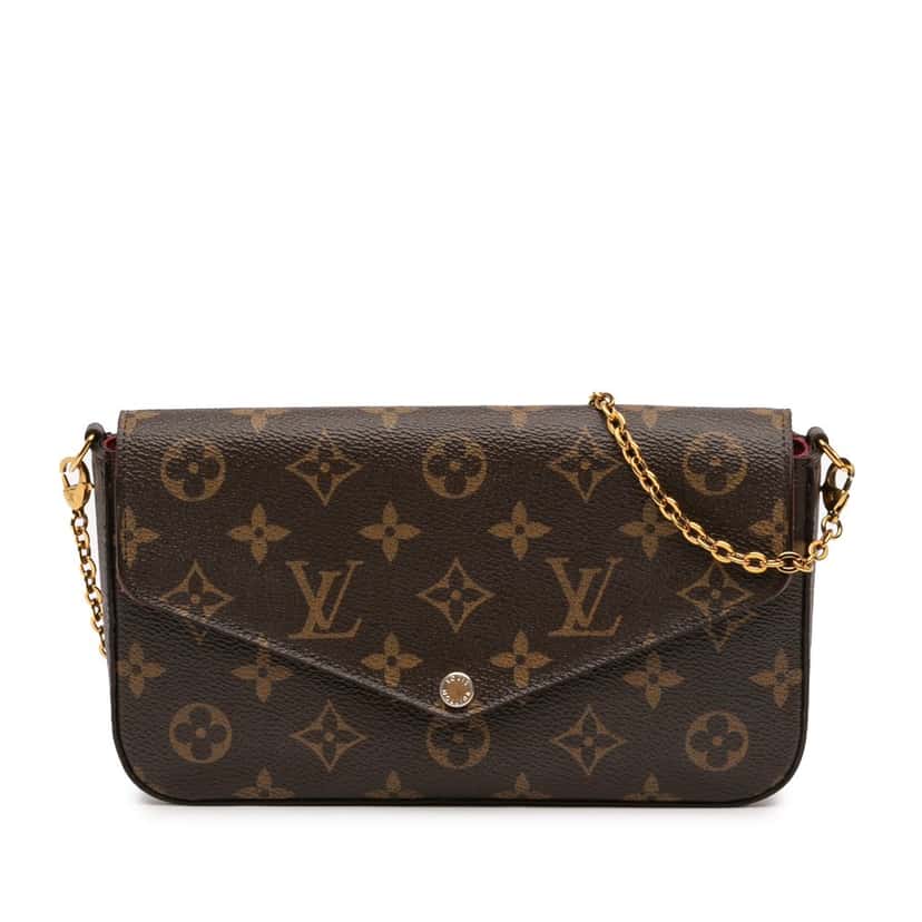 Louis Vuitton Monogram Pochette Felicie Brown Very good condition - Front View