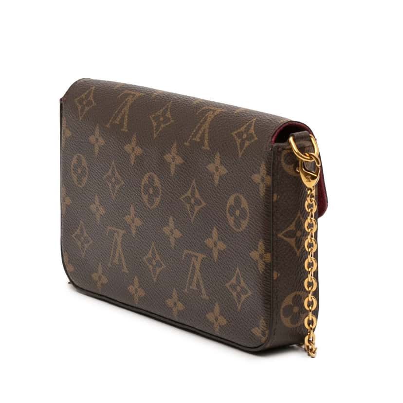 Louis Vuitton Monogram Pochette Felicie Brown Very good condition - Back View