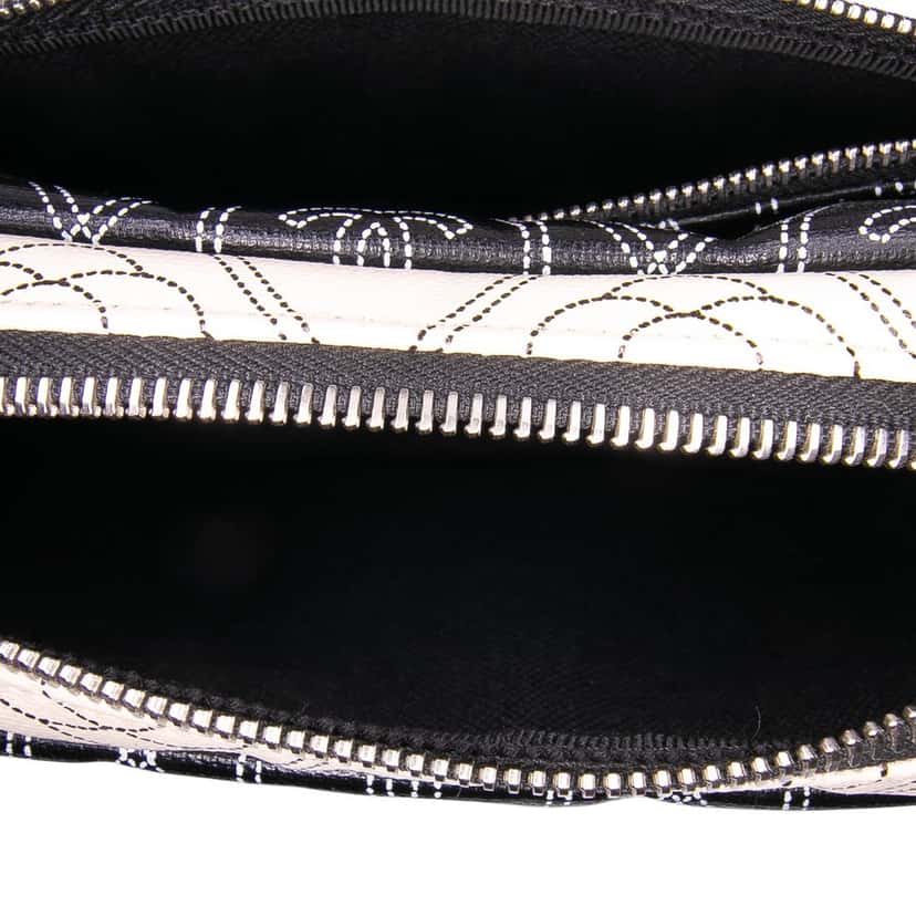 Chanel Coated Canvas Camellia Logo Camera Bag Black Very good condition - Model View