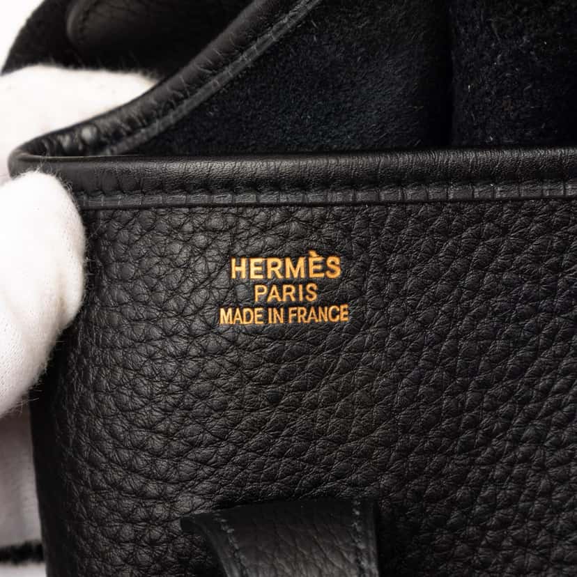 Hermès Clemence Evelyne 33 Black Leather Very good condition - Box View