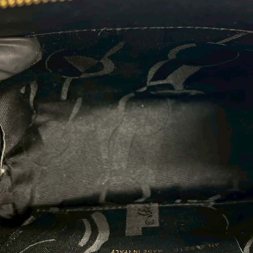 Ferragamo Mini Studded Leather Satchel Black Leather Very good condition - Inside View
