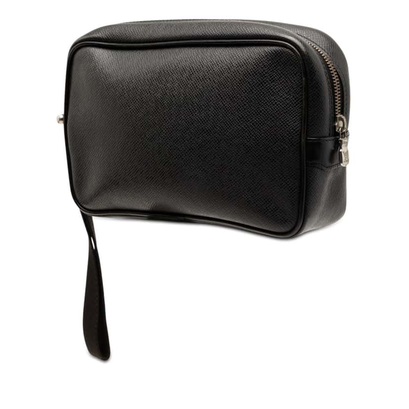 Louis Vuitton Taiga Pochette Kaluga Black Leather Very good condition - Back View