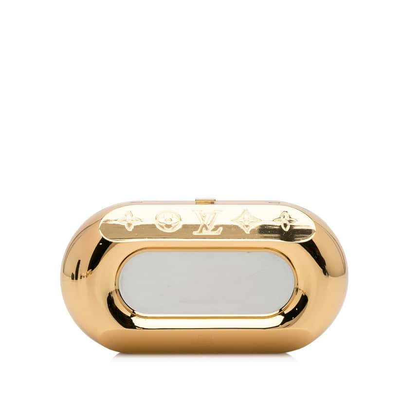 Louis Vuitton Minaudiere Shell Clutch Gold Metal Good condition - Inside View