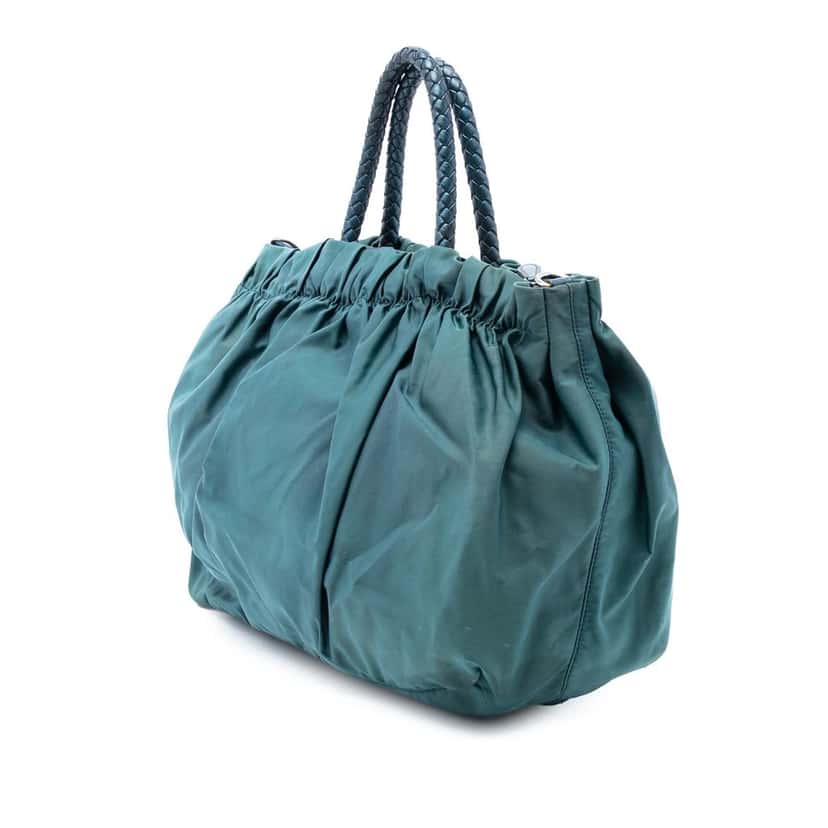 Prada Tessuto Bow Satchel Blue Very good condition - Back View