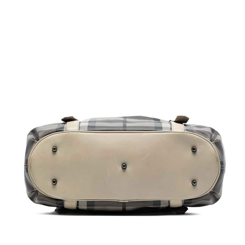 Burberry Smoke Check Coated Canvas Northfield Satchel Beige Very good condition - Inside View