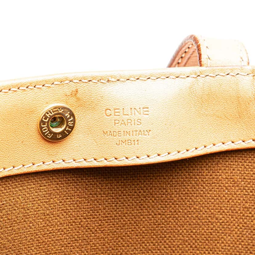 Celine Macadam Coated Canvas Tote Brown Very good condition - Box View