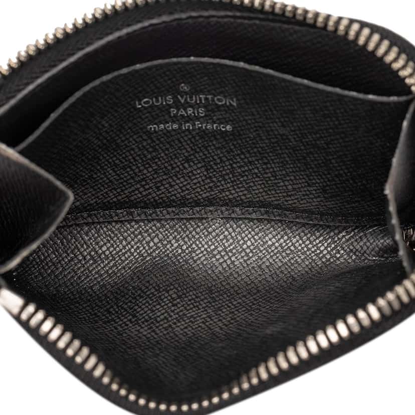 Louis Vuitton Taiga Porte Monnaie Jour Black Leather Very good condition - Model View