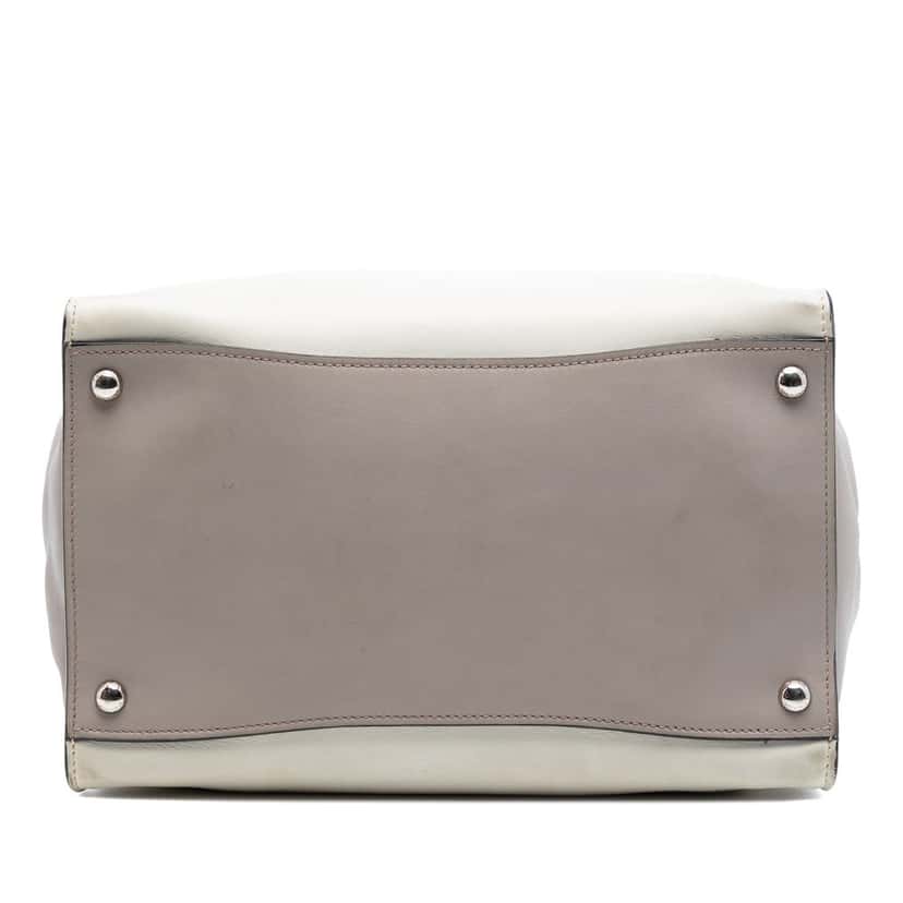 Prada Glace Calf Twin Pocket Double Handle Satchel White Leather Very good condition - Inside View