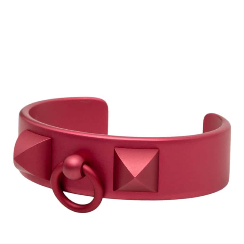 Hermès Aluminum Collier de Chien Medor Sunset Bracelet T2 Pink Metal Very good condition - Back View