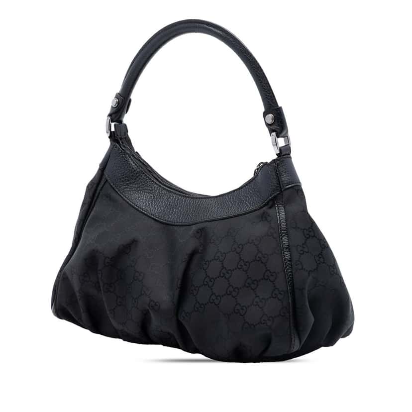 Gucci GG Canvas Abbey D Ring Shoulder Bag Black Very good condition - Back View
