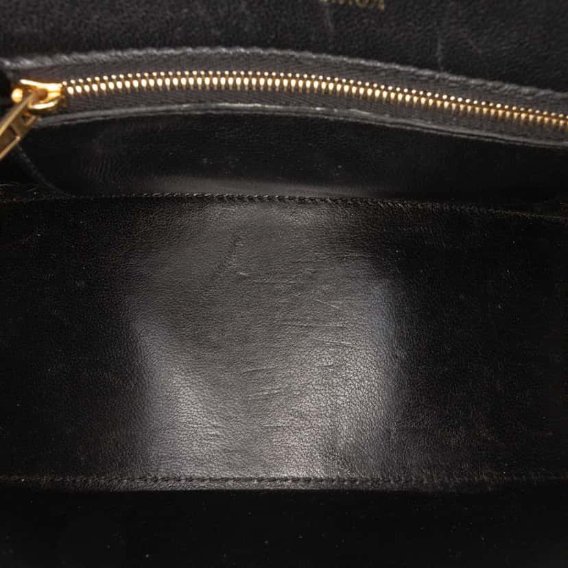 Balenciaga Small Shiny Box Calfskin Hourglass Top Handle Bag Black Leather Very good condition - Model View