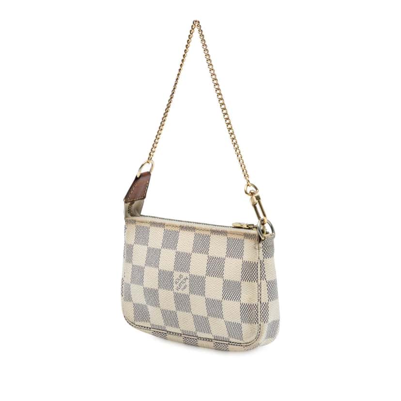 Louis Vuitton Damier Azur Mini Pochette Accessoires White Very good condition - Back View