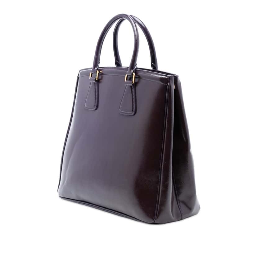 Prada Saffiano Vernice Parabole Tote Purple Leather Very good condition - Back View