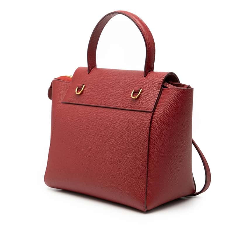 Celine Nano Grained Calfskin Belt Bag Red Leather Very good condition - Back View