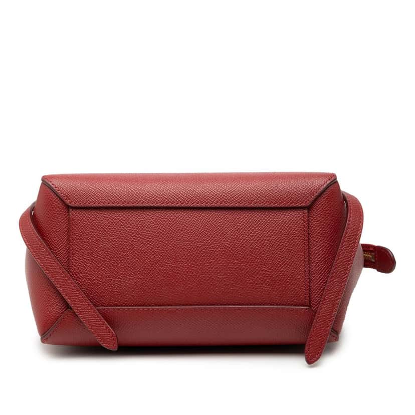 Celine Nano Grained Calfskin Belt Bag Red Leather Very good condition - Inside View