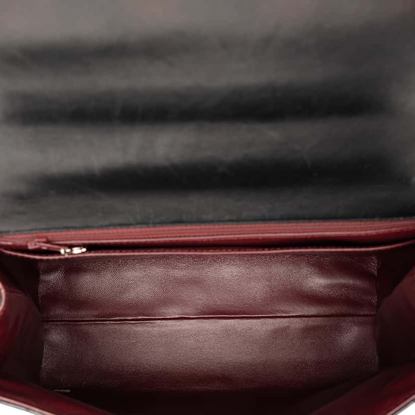 Chanel Quilted Lambskin Kelly Top Handle Bag Black Leather Very good condition - Model View