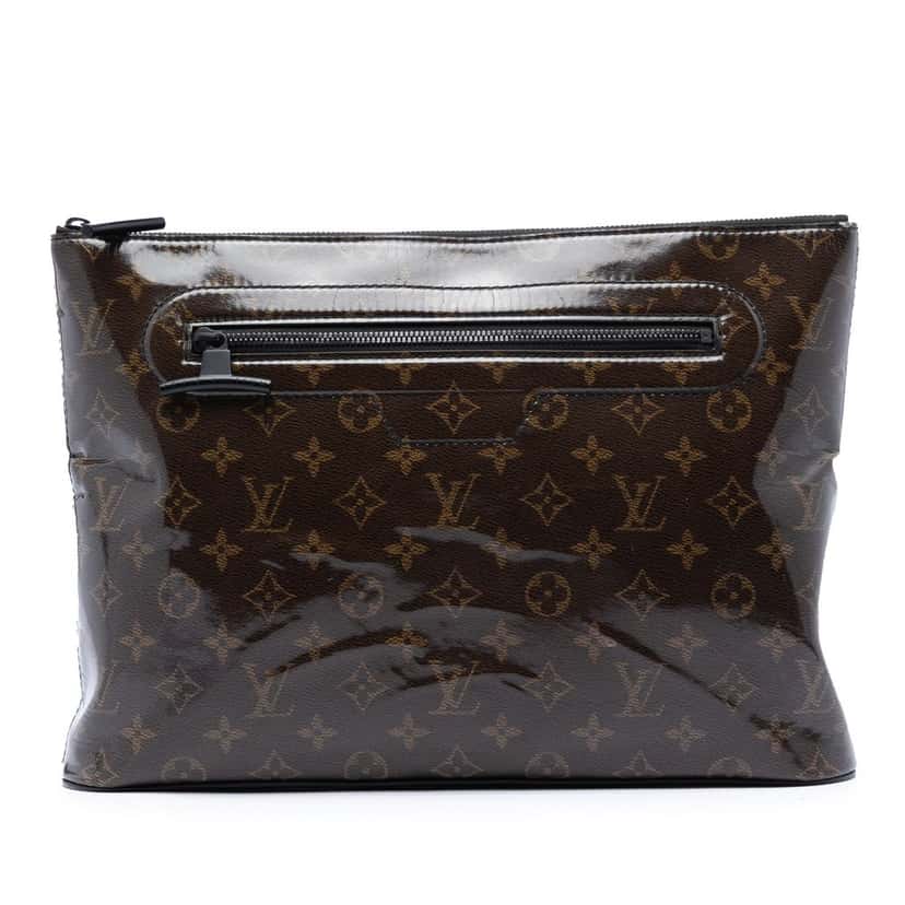 Louis Vuitton Monogram Glaze Pochette Cosmos Brown Very good condition - Front View