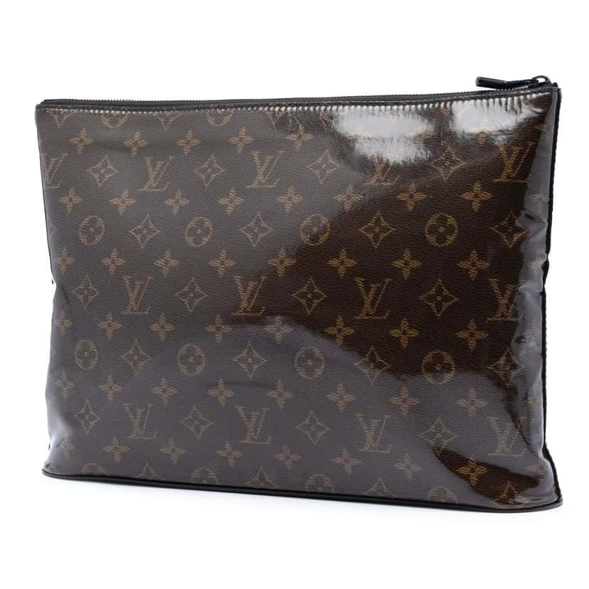 Louis Vuitton Monogram Glaze Pochette Cosmos Brown Very good condition - Back View