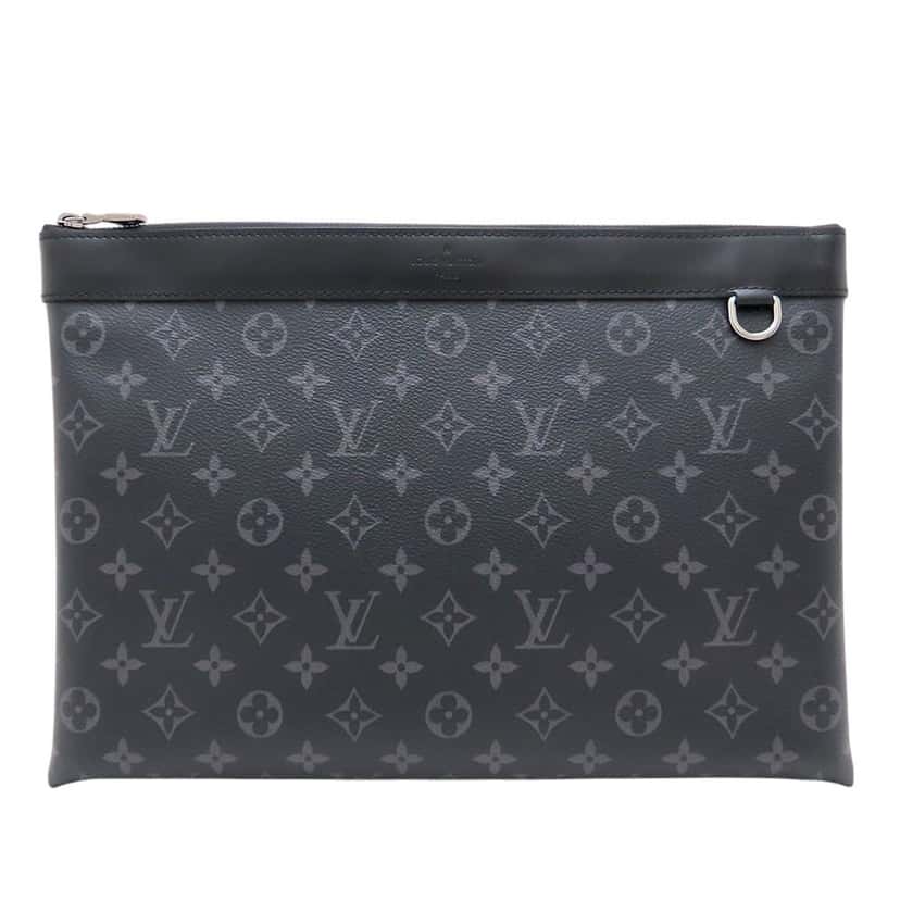 Louis Vuitton Monogram Eclipse Discovery Pochette GM Black Very good condition - Front View