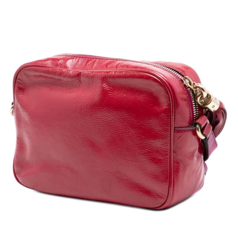Gucci Patent Soho Disco Crossbody Pink Leather Very good condition - Back View