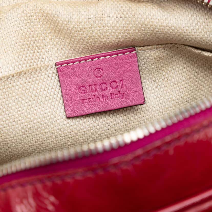 Gucci Patent Soho Disco Crossbody Pink Leather Very good condition - Box View