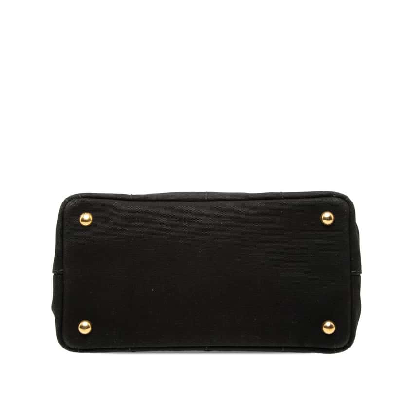 Prada Small Canvas Canapa Logo Satchel Black Very good condition - Inside View