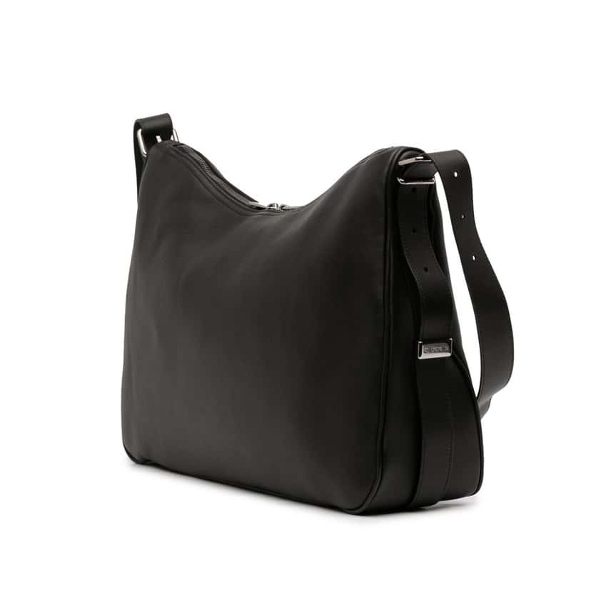 Dior Large Smooth Calfskin Slider Zipped Hobo Black Leather Very good condition - Back View
