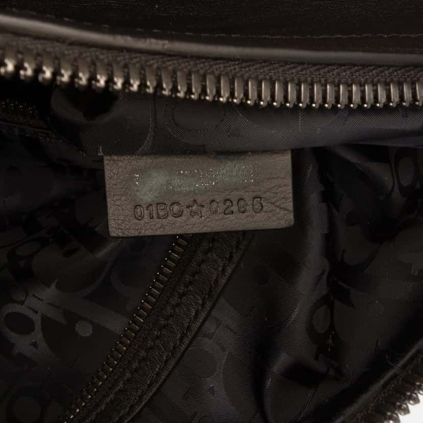 Dior Large Smooth Calfskin Slider Zipped Hobo Black Leather Very good condition - Box View
