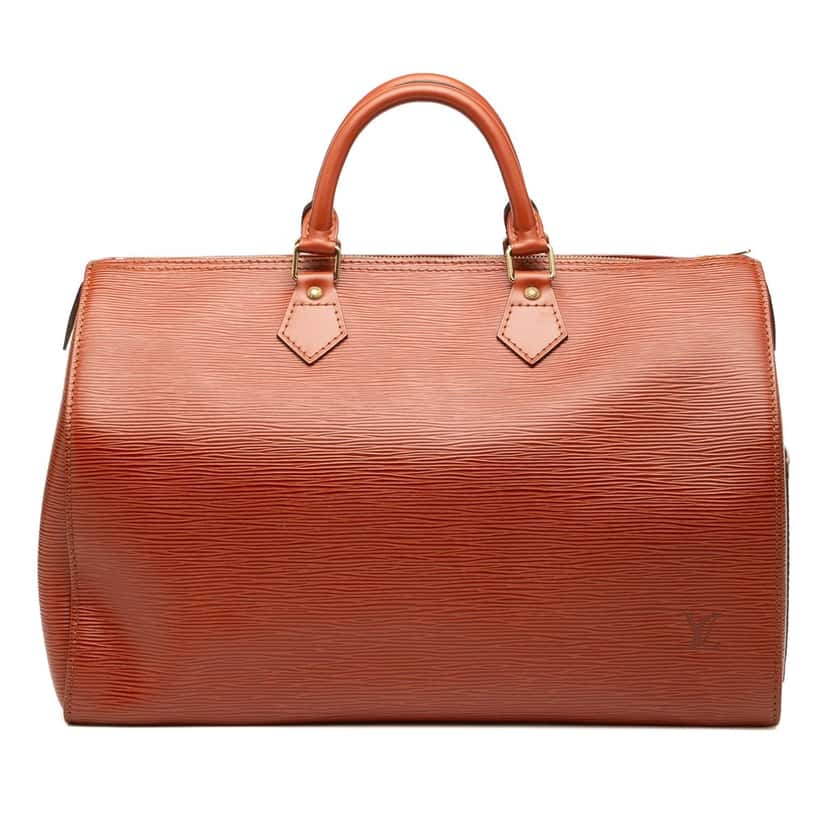 Louis Vuitton Epi Speedy 40 Brown Leather Good condition - Front View