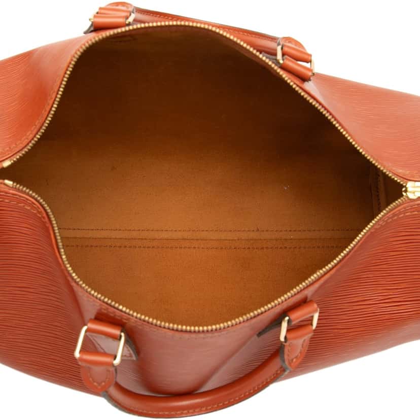 Louis Vuitton Epi Speedy 40 Brown Leather Good condition - Model View